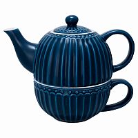 чайник с чашкой alice dark blue в Омске
