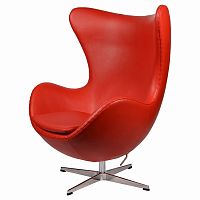 кресло arne jacobsen style egg chair красное в Омске