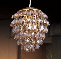 подвесной светильник crystal lux charme sp3+3 led gold/amber в Омске