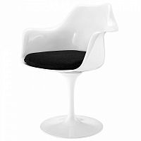 стул eero saarinen style tulip armchair черная подушка в Омске