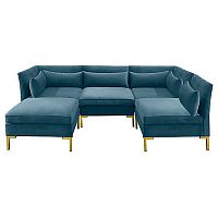 диван zara sectional угловой синий в Омске