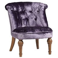 кресло sophie tufted slipper chair вельвет фиолетовое в Омске