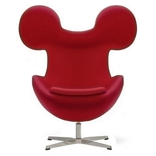 кресло egg mickey красное в Омске