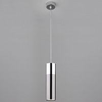 подвесной светильник eurosvet double topper 50135/1 led хром/черный жемчуг в Омске