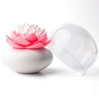 контейнер для хранения ватных палочек lotus белый-розовый в Омске