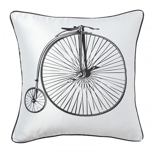 подушка с ретро-велосипедом retro bicycle white в Омске