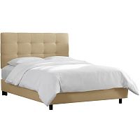 кровать двуспальная 160х200 бежевая alice tufted beige в Омске