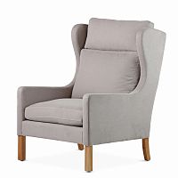 кресло wingback серый в Омске