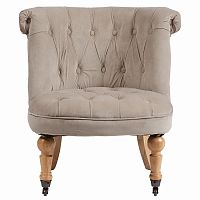 кресло amelie french country chair серо-бежевое в Омске