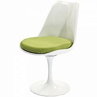 стул eero saarinen style tulip chair зеленая подушка в Омске