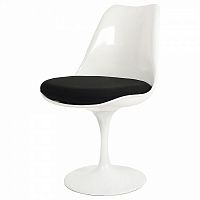 стул eero saarinen style tulip chair черная подушка в Омске