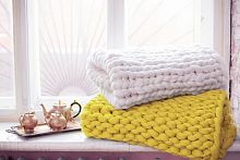 плед нежность жёлтый большой в Омске