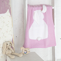 плед розовый зайка большой в Омске