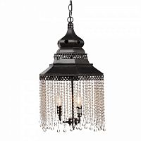 люстра подвесная черная с хрустальными подвесками chandelier в Омске