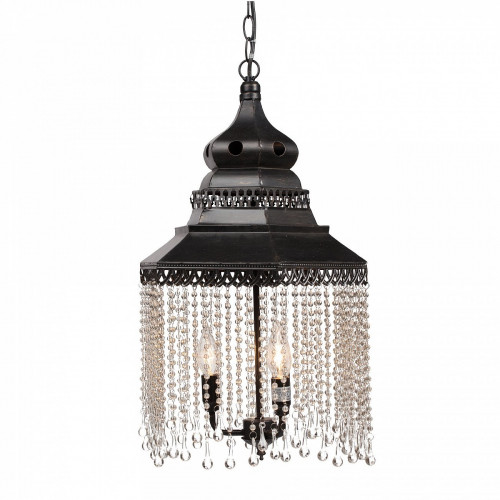 люстра подвесная черная с хрустальными подвесками chandelier в Омске