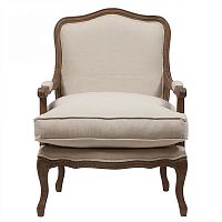 кресло мягкое с подлокотниками бежевое louisa bergere chair в Омске