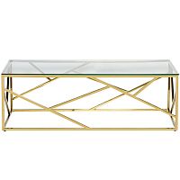 стол журнальный h-bridge gold 120*60*40см золотой в Омске