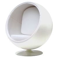 кресло eero ball chair белое в Омске