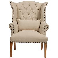 кресло quinn tufted armchair бежевое в Омске