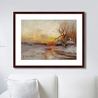 картина: winter sunset, 1913г. в Омске