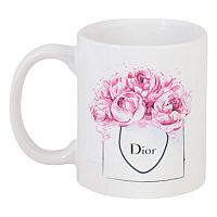 кружка с рисунком dior peonies в Омске