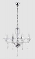 подвесная люстра crystal lux monica sp8 chrome/transparent в Омске