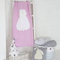 плед зайка 60*90 св.астра+белый в Омске