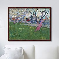 картина: view of arles with trees in blossom, 1889г. в Омске